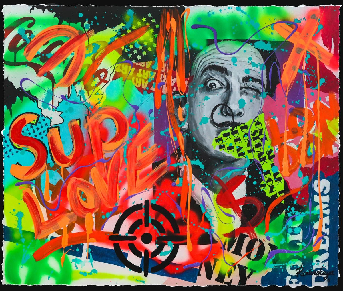 Nastya Rovenskaya- Original Mixed Media on Paper "SUP"