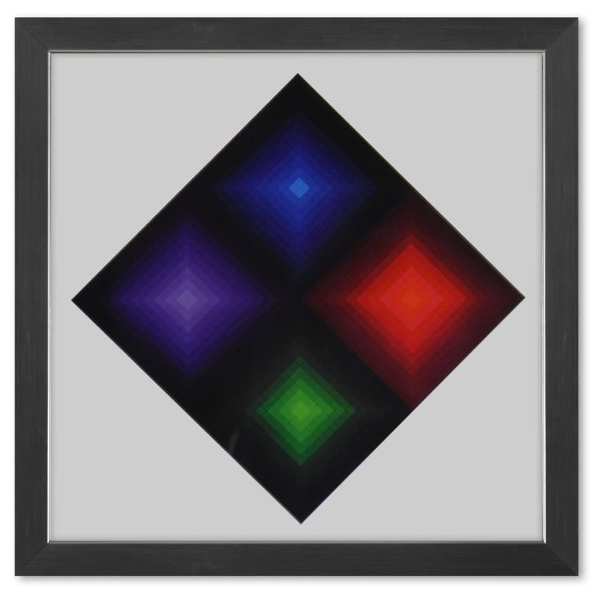 Victor Vasarely (1908-1997), "Arcturus - II de la serie Folklore Planetaire" Framed 1971 Heliogravure Print with Letter of Authenticity