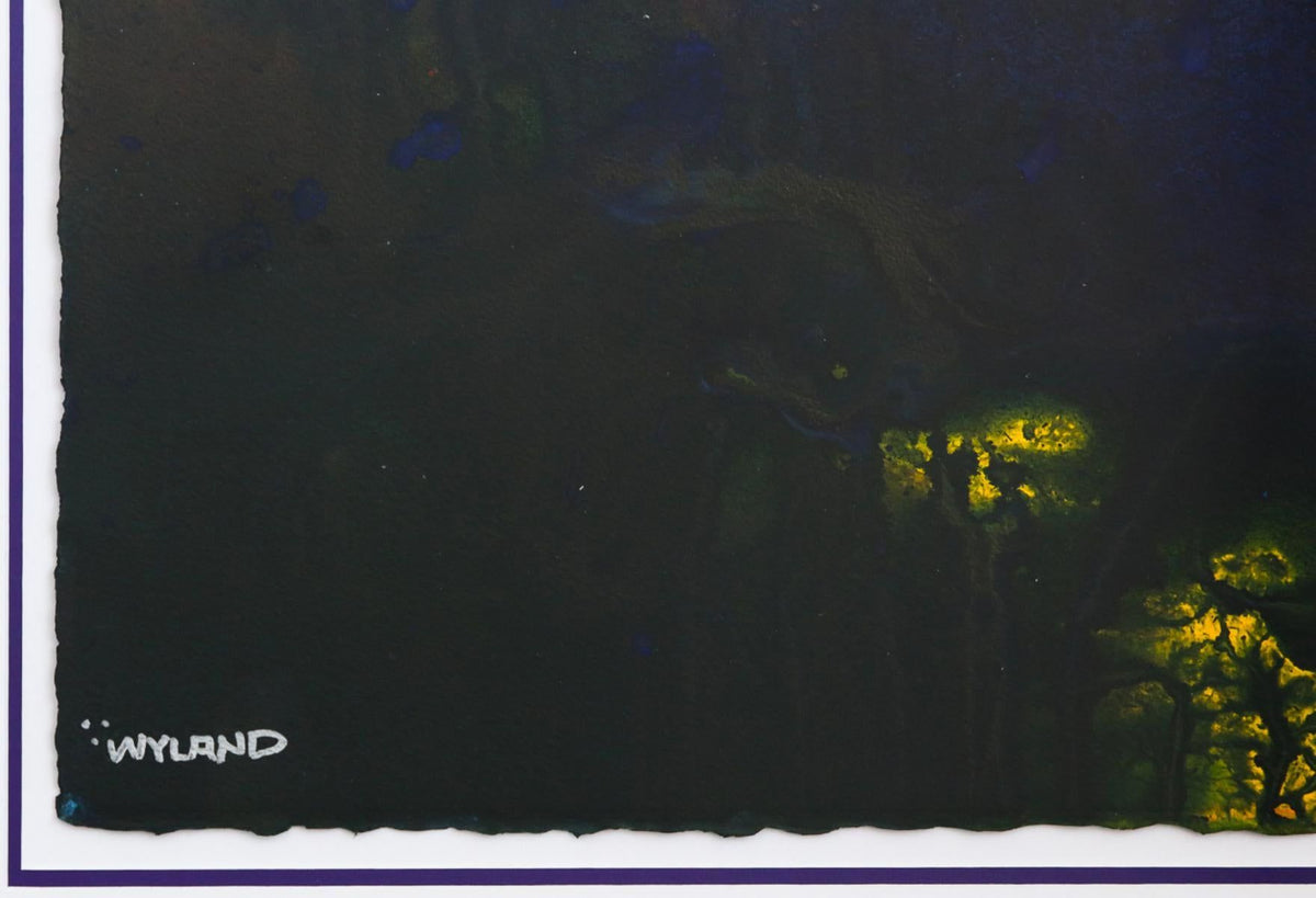 Wyland- Original Watercolor Painting on Deckle Edge Paper "Abstract"
