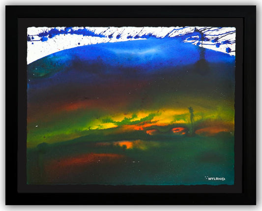 Wyland- Original Watercolor Painting on Deckle Edge Paper "Abstract"