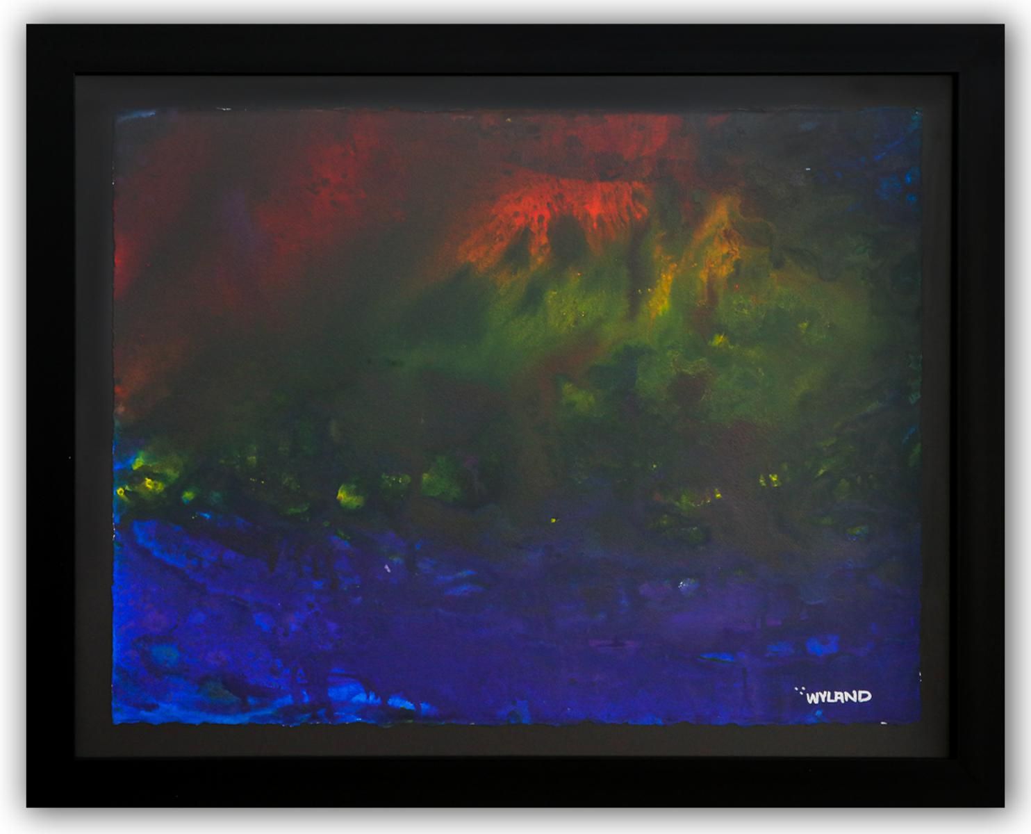 Wyland- Original Watercolor Painting on Deckle Edge Paper "Abstract"