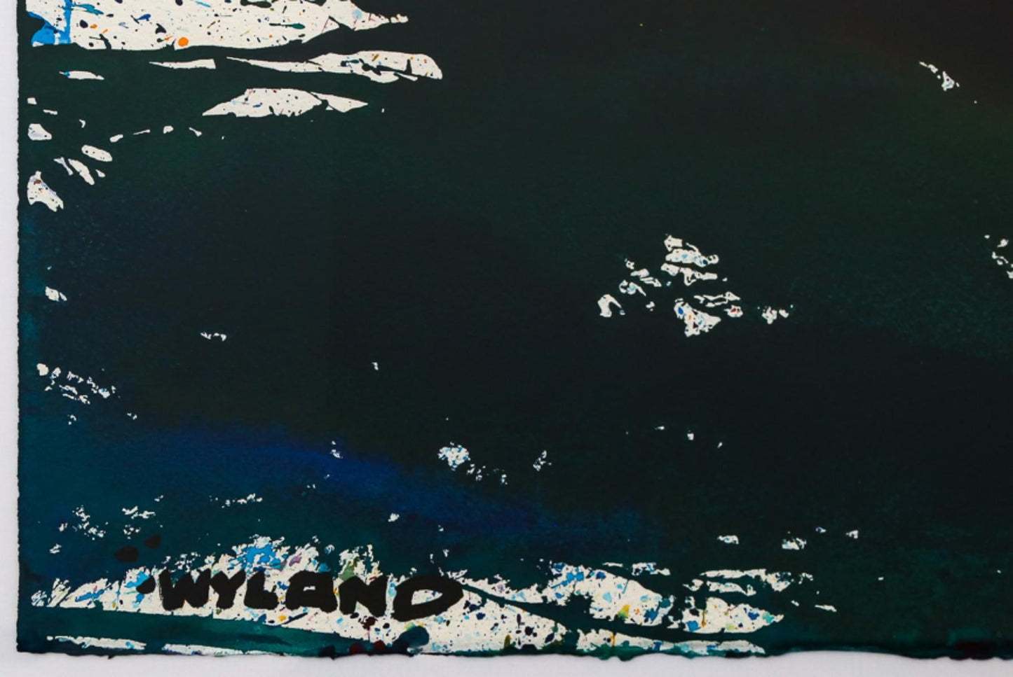 Wyland- Original Watercolor Painting on Deckle Edge Paper "Abstract"