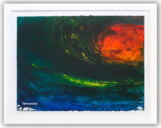 Wyland- Original Watercolor Painting on Deckle Edge Paper "Abstract"