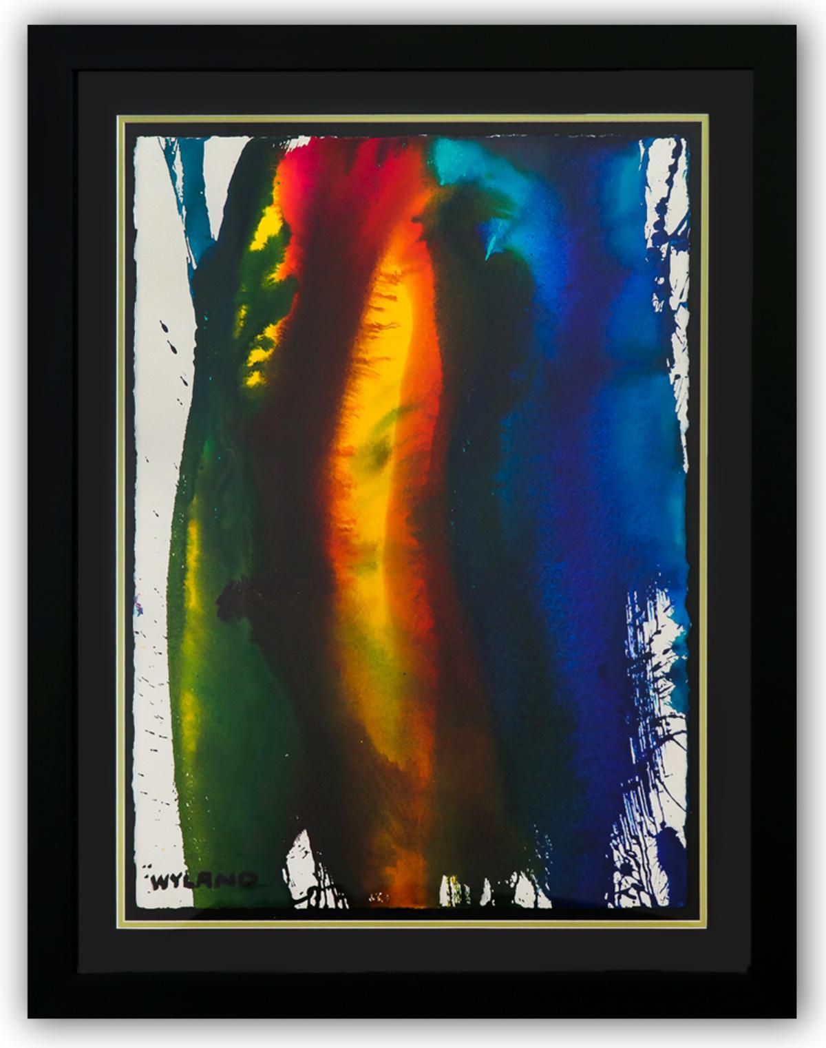 Wyland- Original Watercolor Painting on Deckle Edge Paper "Abstract"