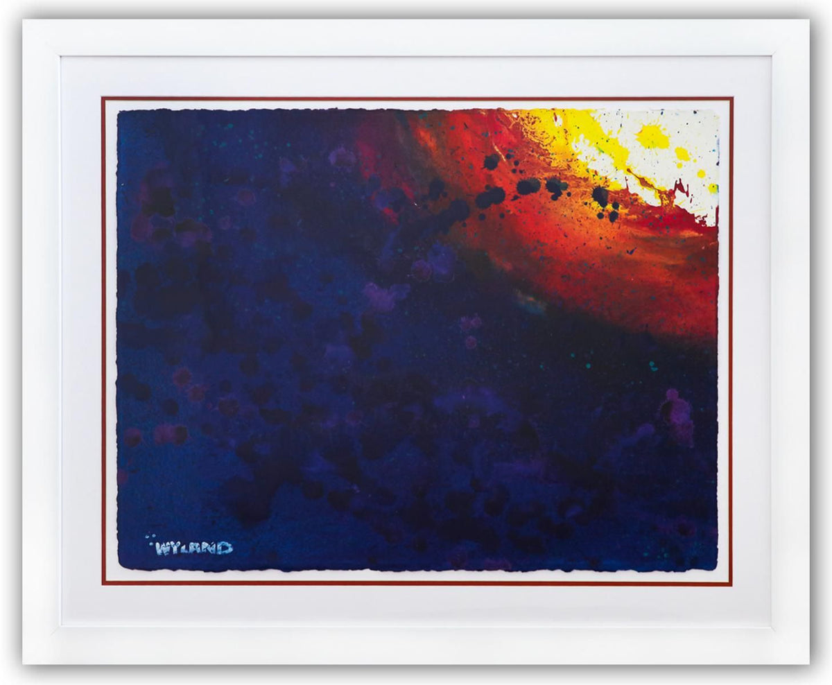 Wyland- Original Watercolor Painting on Deckle Edge Paper "Abstract"