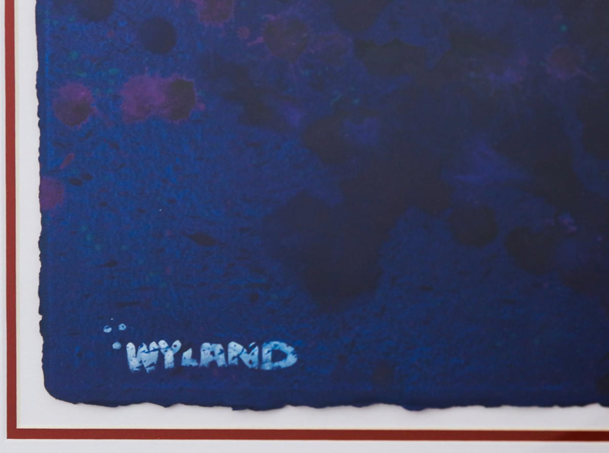 Wyland- Original Watercolor Painting on Deckle Edge Paper "Abstract"