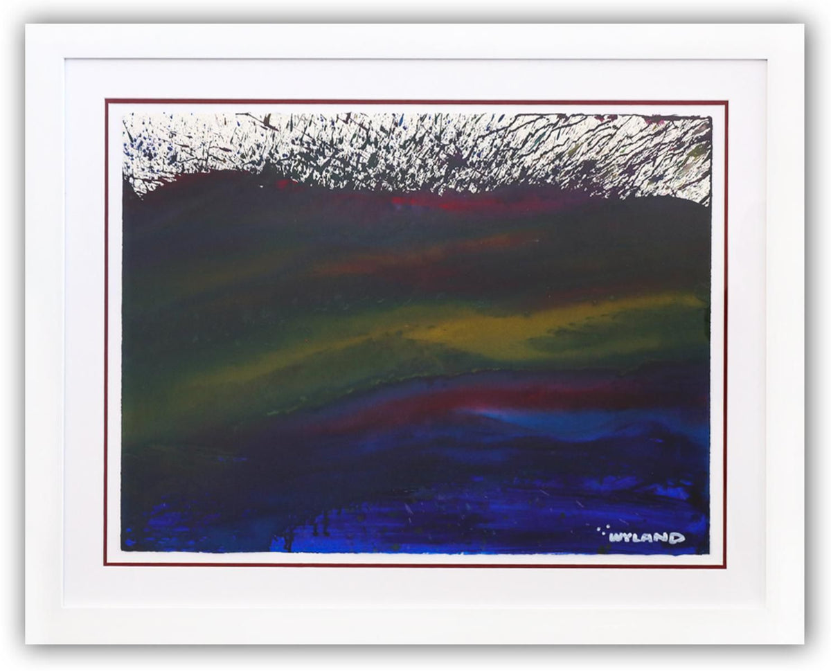 Wyland- Original Watercolor Painting on Deckle Edge Paper "Abstract"