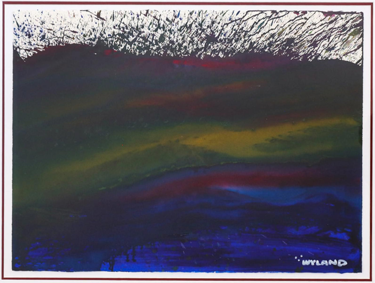 Wyland- Original Watercolor Painting on Deckle Edge Paper "Abstract"