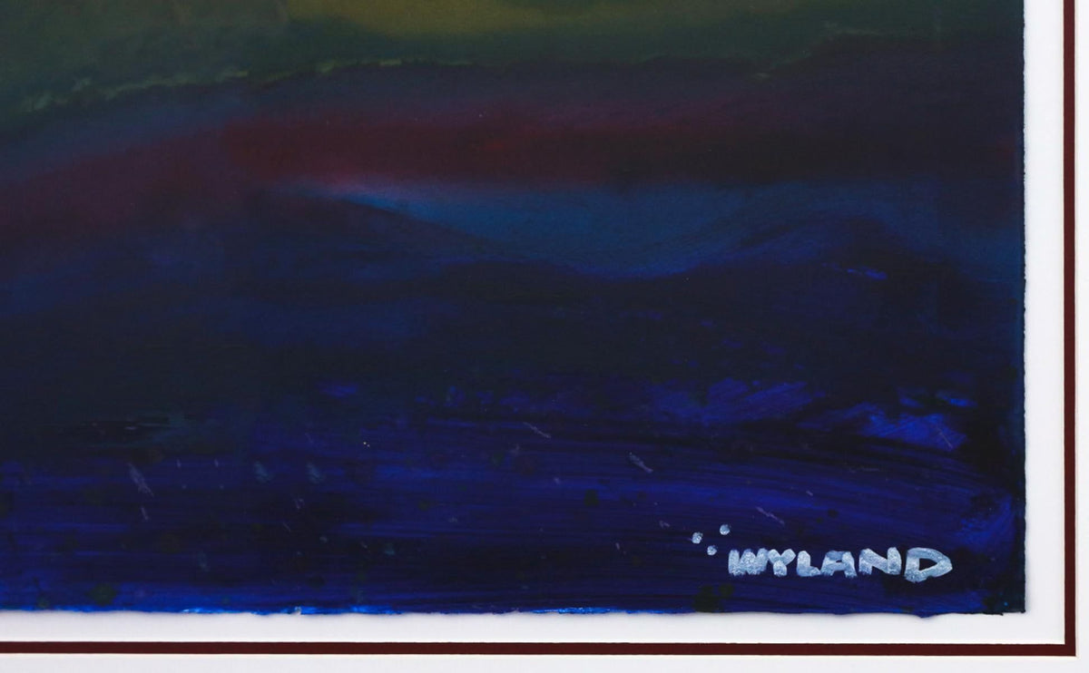 Wyland- Original Watercolor Painting on Deckle Edge Paper "Abstract"