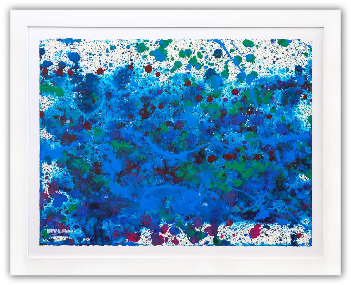 Wyland- Original Watercolor Painting on Deckle Edge Paper "Abstract Drip"