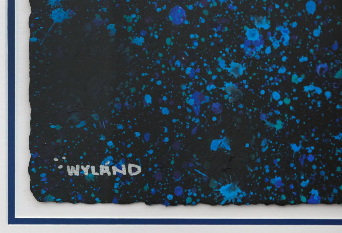 Wyland- Original Watercolor Painting on Deckle Edge Paper "Abstract Drip"