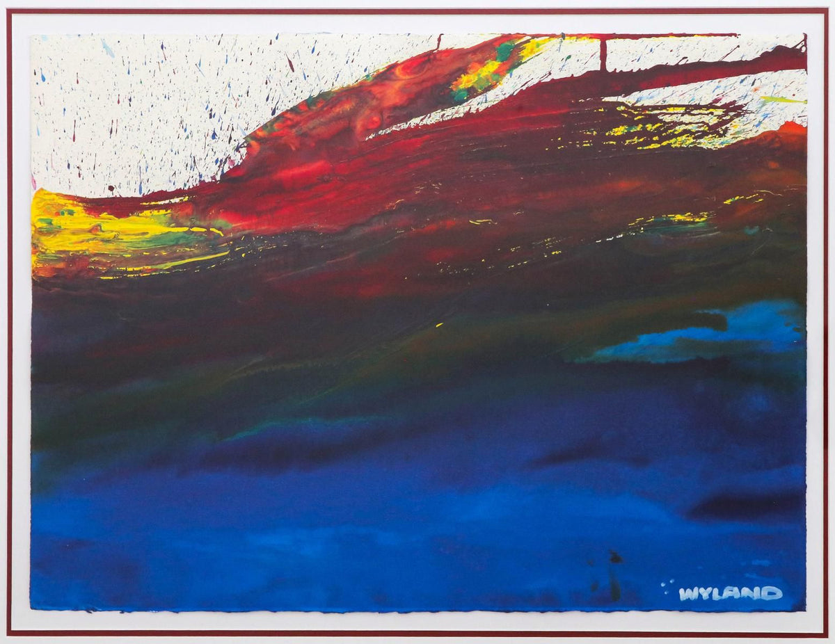 Wyland- Original Watercolor Painting on Deckle Edge Paper "Abstract"
