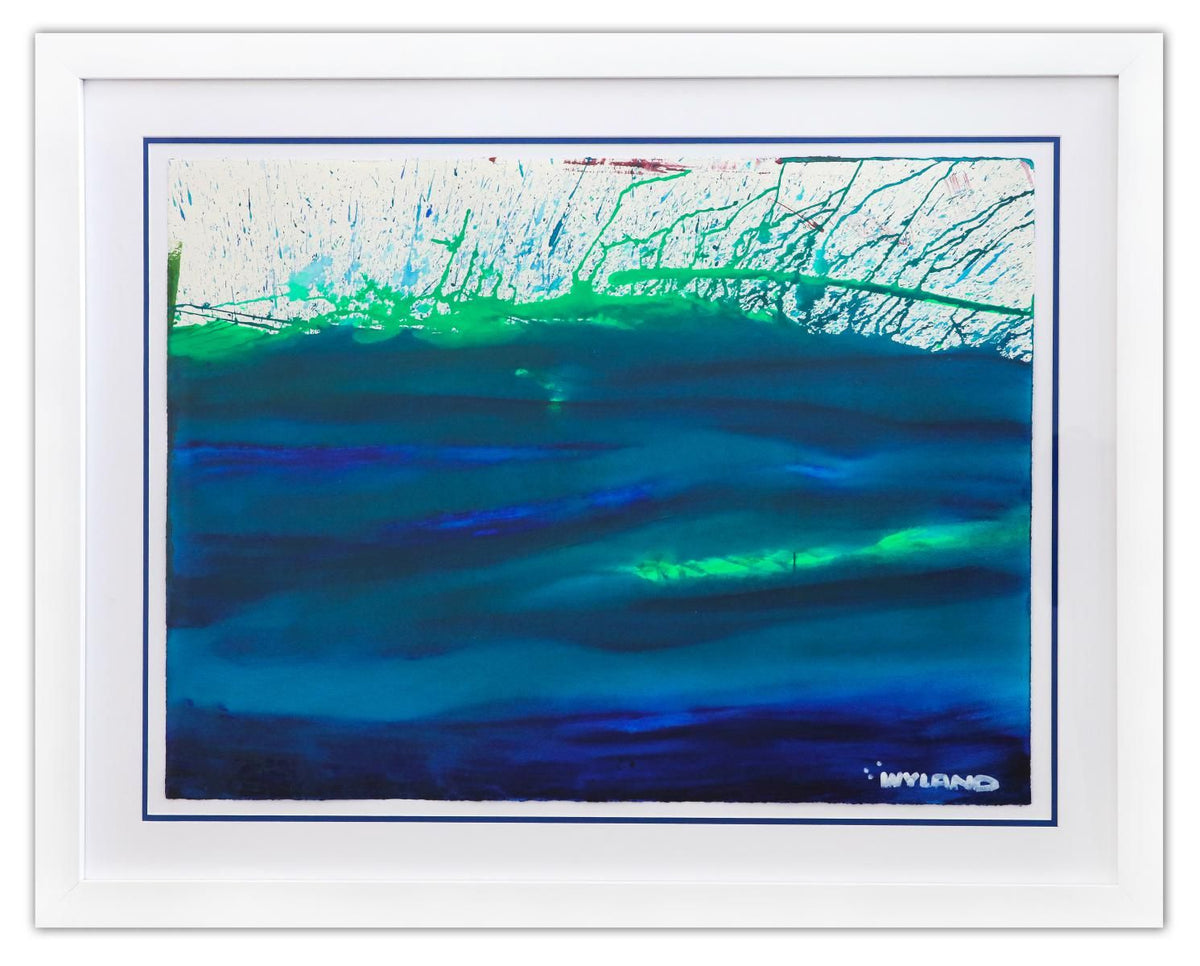 Wyland- Original Watercolor Painting on Deckle Edge Paper "Abstract"