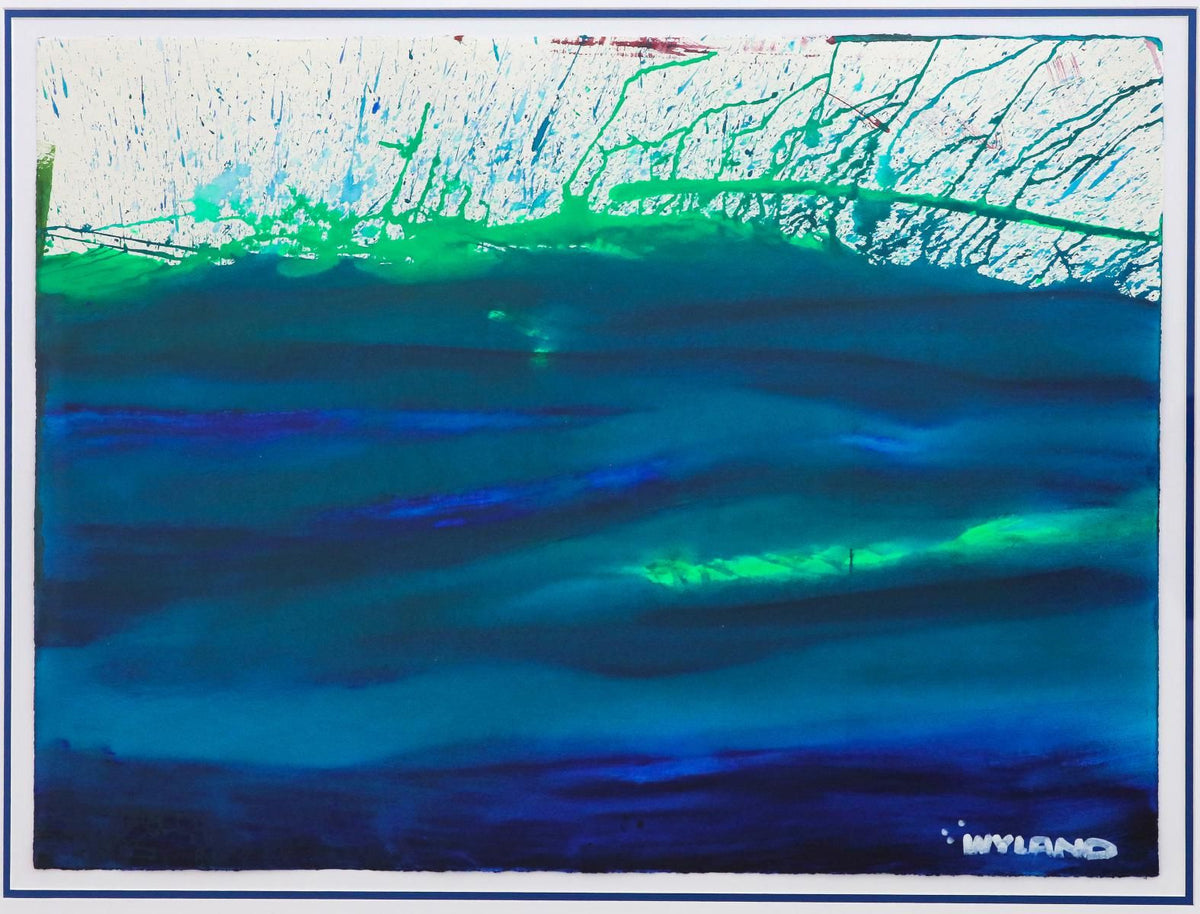 Wyland- Original Watercolor Painting on Deckle Edge Paper "Abstract"