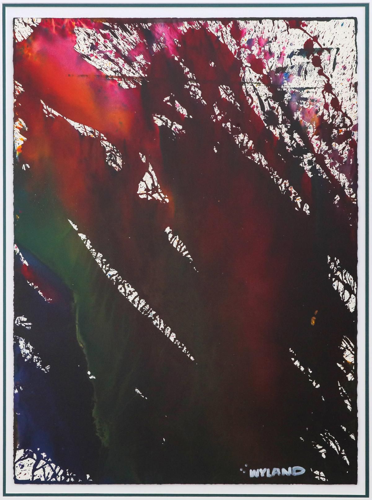 Wyland- Original Watercolor Painting on Deckle Edge Paper "Abstract"
