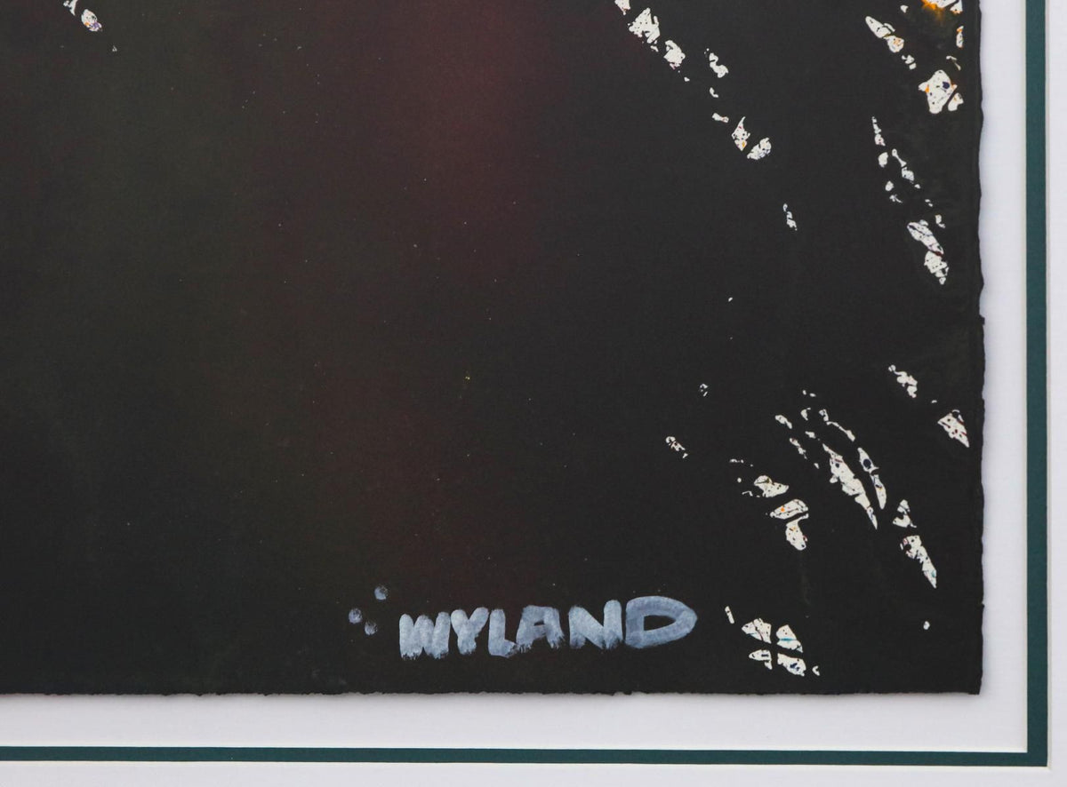 Wyland- Original Watercolor Painting on Deckle Edge Paper "Abstract"