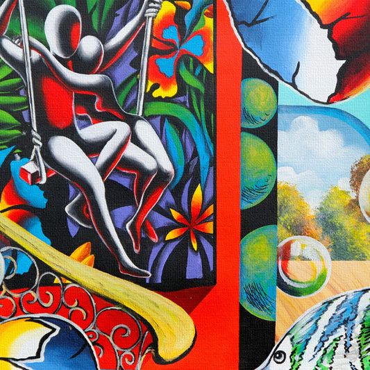 Alexander Astahov- Original Oil on Canvas "Cosmic Carnival"