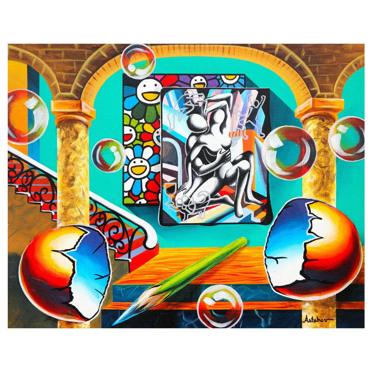 Alexander Astahov- Original Oil on Canvas "Arcade of Infinity"