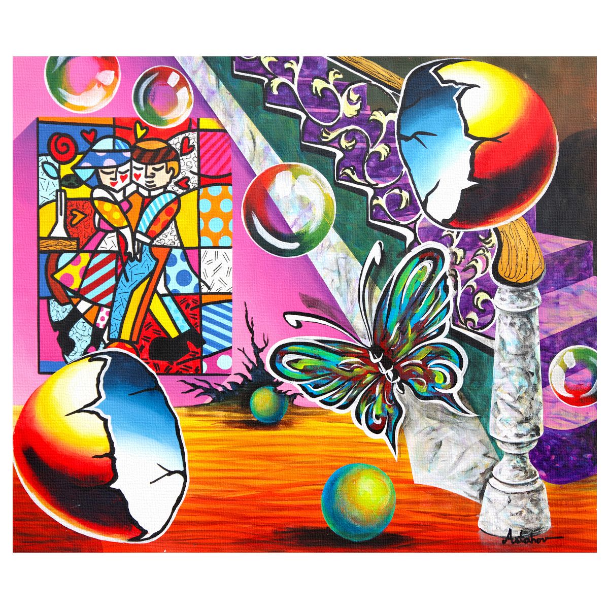 Alexander Astahov- Original Oil on Canvas "Cosmic Reflections"