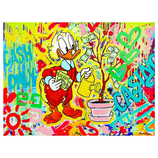 Nastya Rovenskaya- Mixed Media on Canvas "Cartoon Rebels"