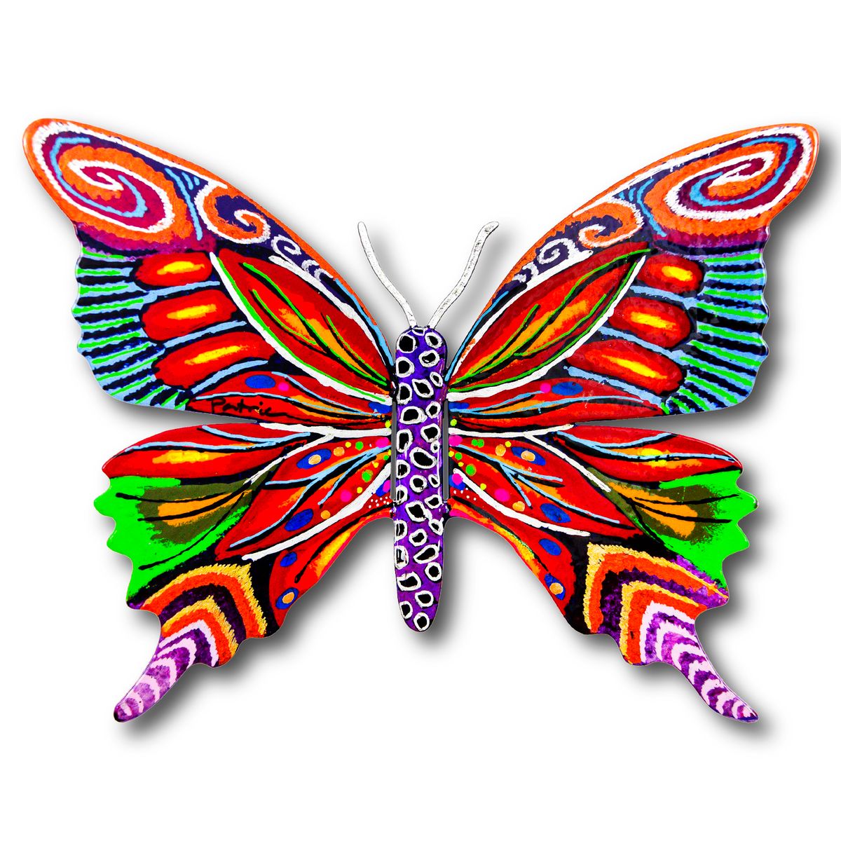 Patricia Govezensky- Original Painting on Cutout Steel "Butterfly"