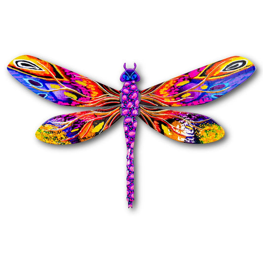 Patricia Govezensky- Original Painting on Cutout Steel "Dragonfly"