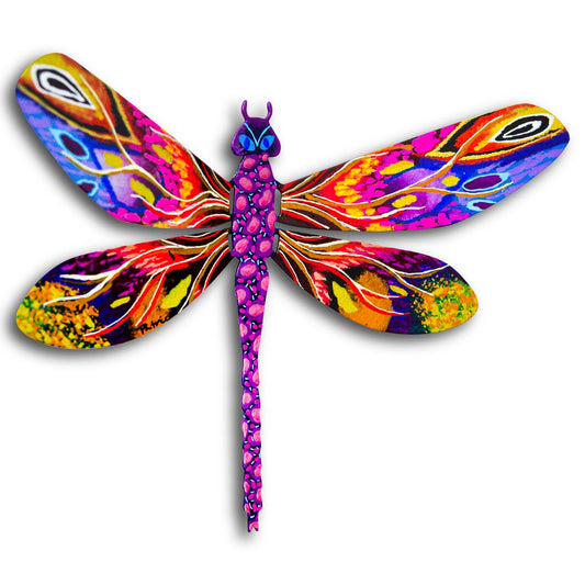 Patricia Govezensky- Original Painting on Cutout Steel "Dragonfly"