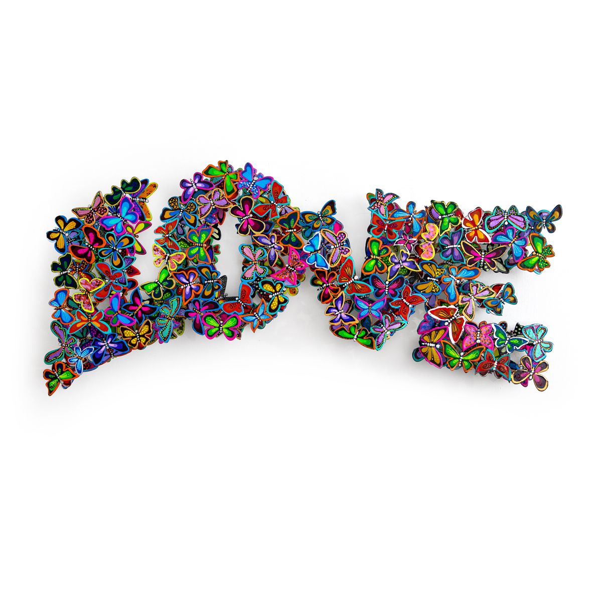 Patricia Govezensky- Original Painting on Cutout Steel "L O V E"