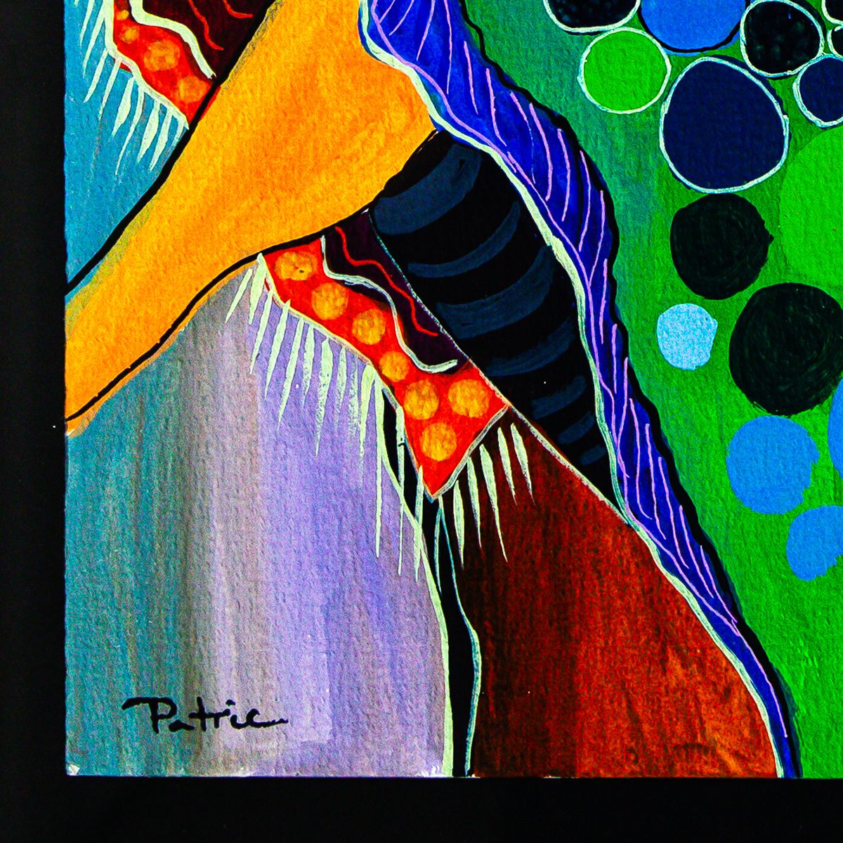Patricia Govezensky- Original Watercolors with Hand Painted Frame "Boulevard Elegance"