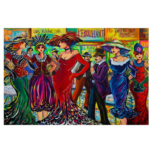 Patricia Govezensky- Original Acrylic on Canvas "Les Elegantes de Paris"
