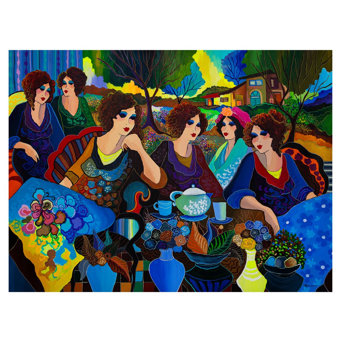 Patricia Govezensky- Original Acrylic on Canvas "A Parisian Stroll"