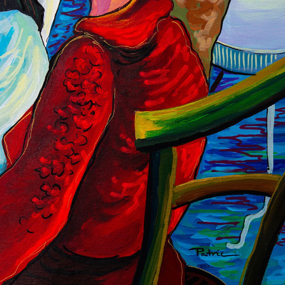 Patricia Govezensky- Original Acrylic on Canvas "Le Deux Magots Cafe"