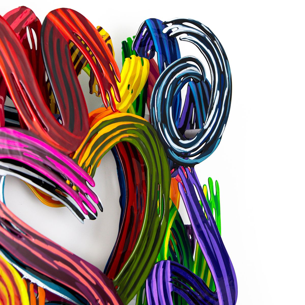 Patricia Govezensky- Original Painting on Cutout Steel "Work of Heart (Mini Series)"