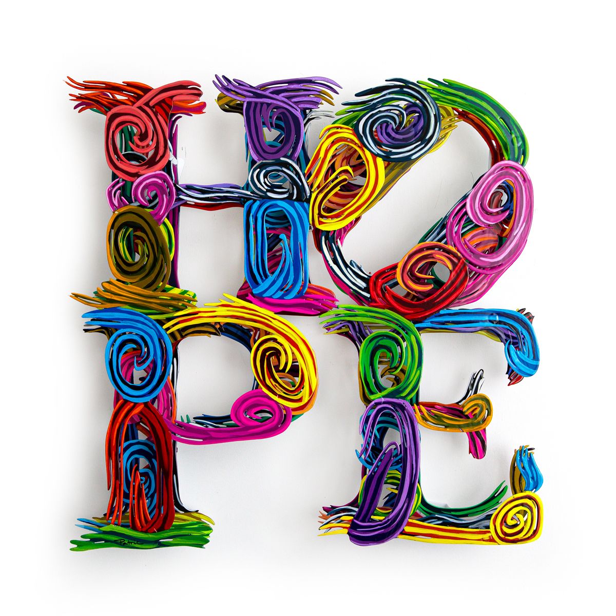 Patricia Govezensky- Original Painting on Cutout Steel "HOPE (Mini Series)"