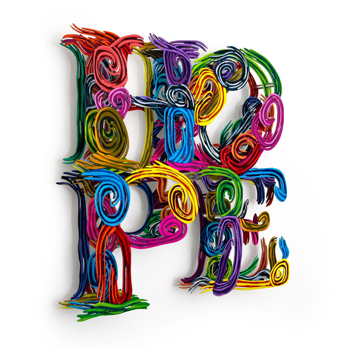 Patricia Govezensky- Original Painting on Cutout Steel "HOPE (Mini Series)"