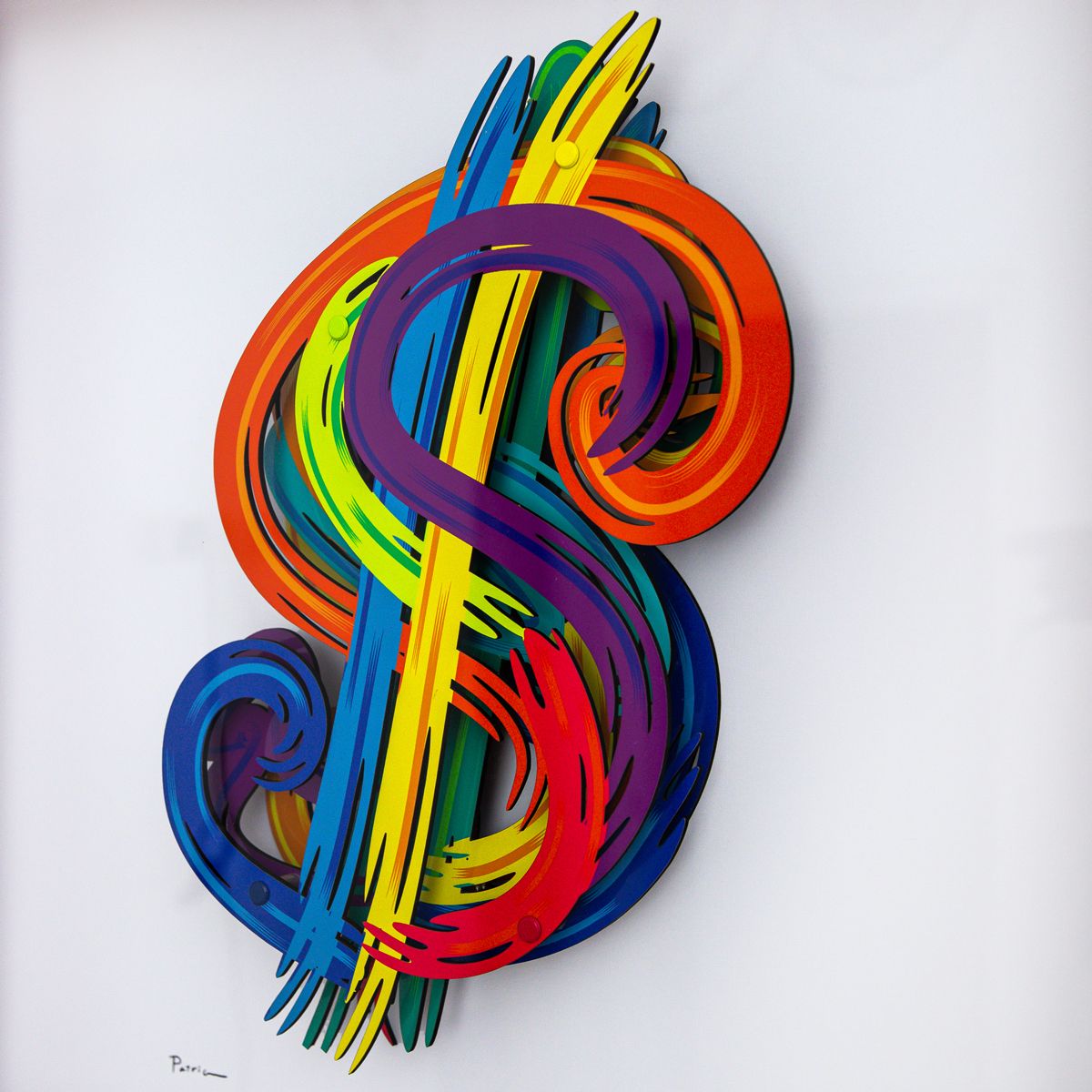 Patricia Govezensky- 3D Multilayered Woodcut "$"
