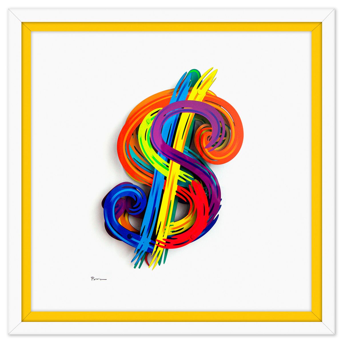 Patricia Govezensky- 3D Multilayered Woodcut "$"