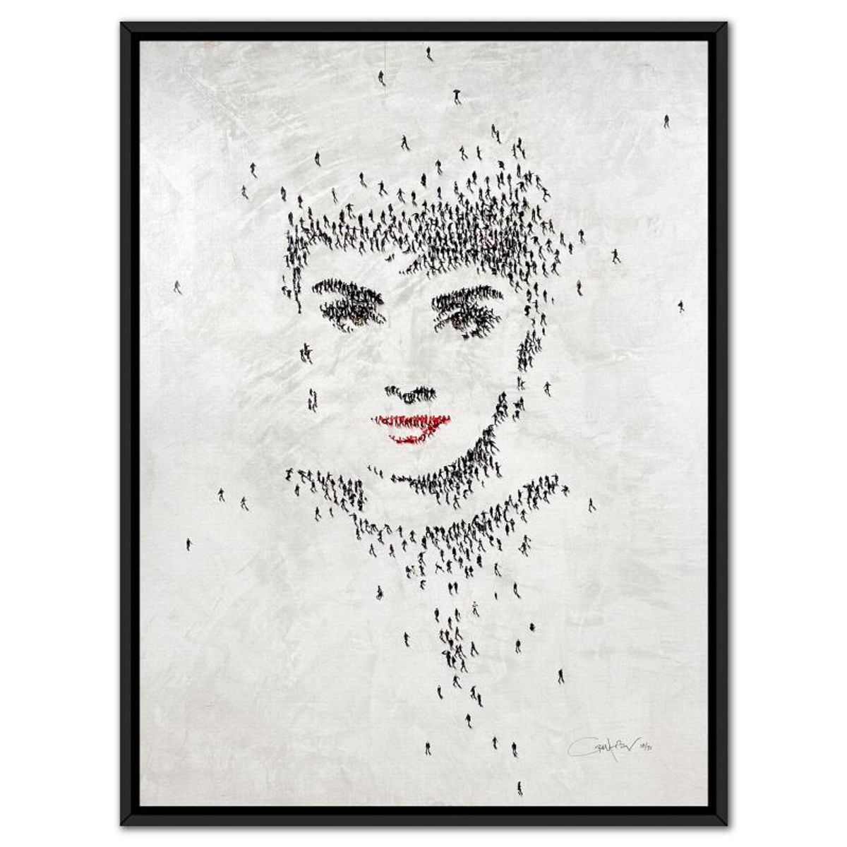 Craig Alan, "Populus: Quiet Gaze" Framed Limited Edition on Canvas, Numbered and Hand Signed with Letter of Authenticity.