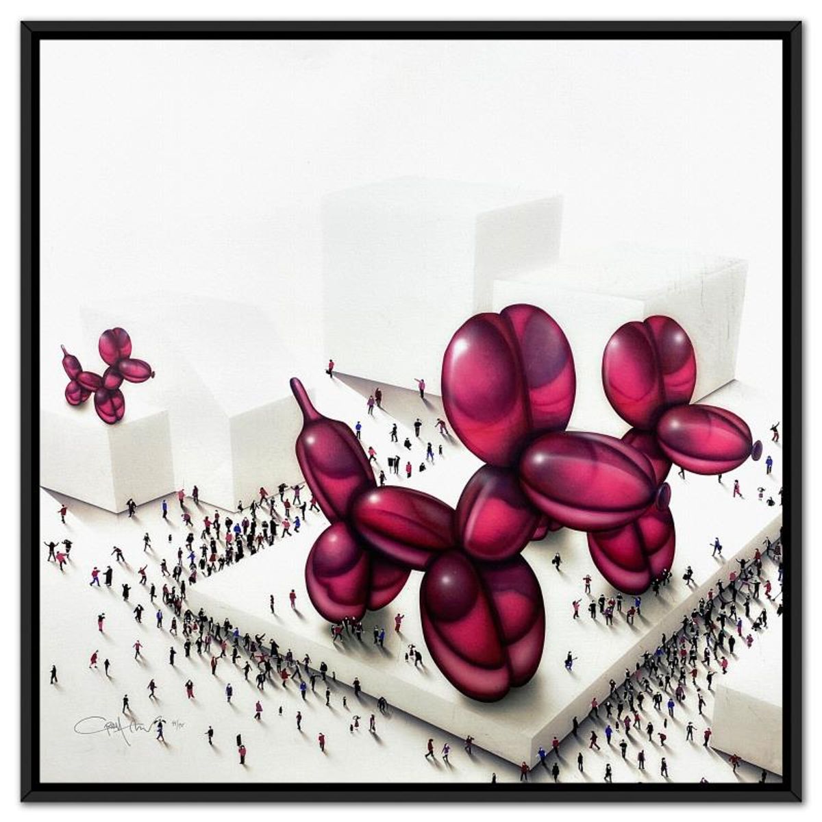 Craig Alan, "Populus: The Underdog II" Framed Limited Edition on Canvas, Numbered and Hand Signed with Letter of Authenticity.