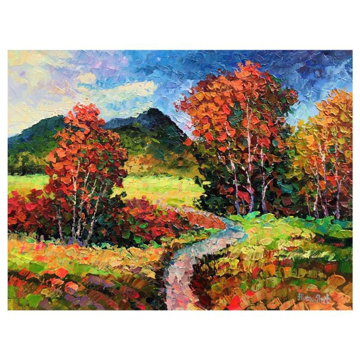 Alexander Antanenka, "Hidden Trail" Original Painting on Canvas, Hand Signed with Letter of Authenticity.