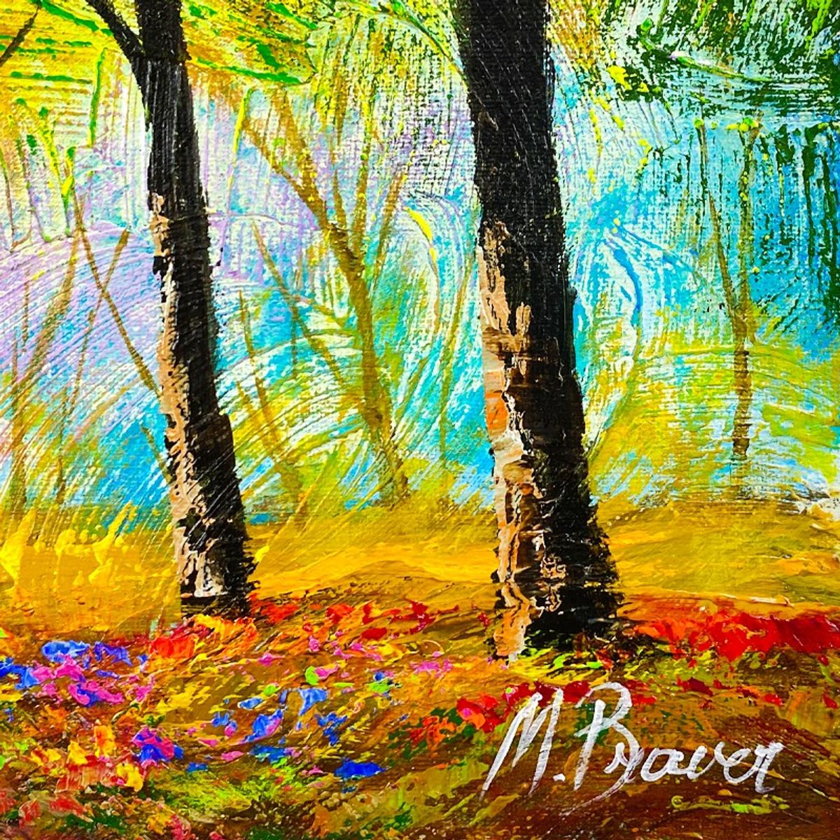 Mark Braver, Original Acrylic Painting on Canvas, Hand Signed with Letter of Authenticity.