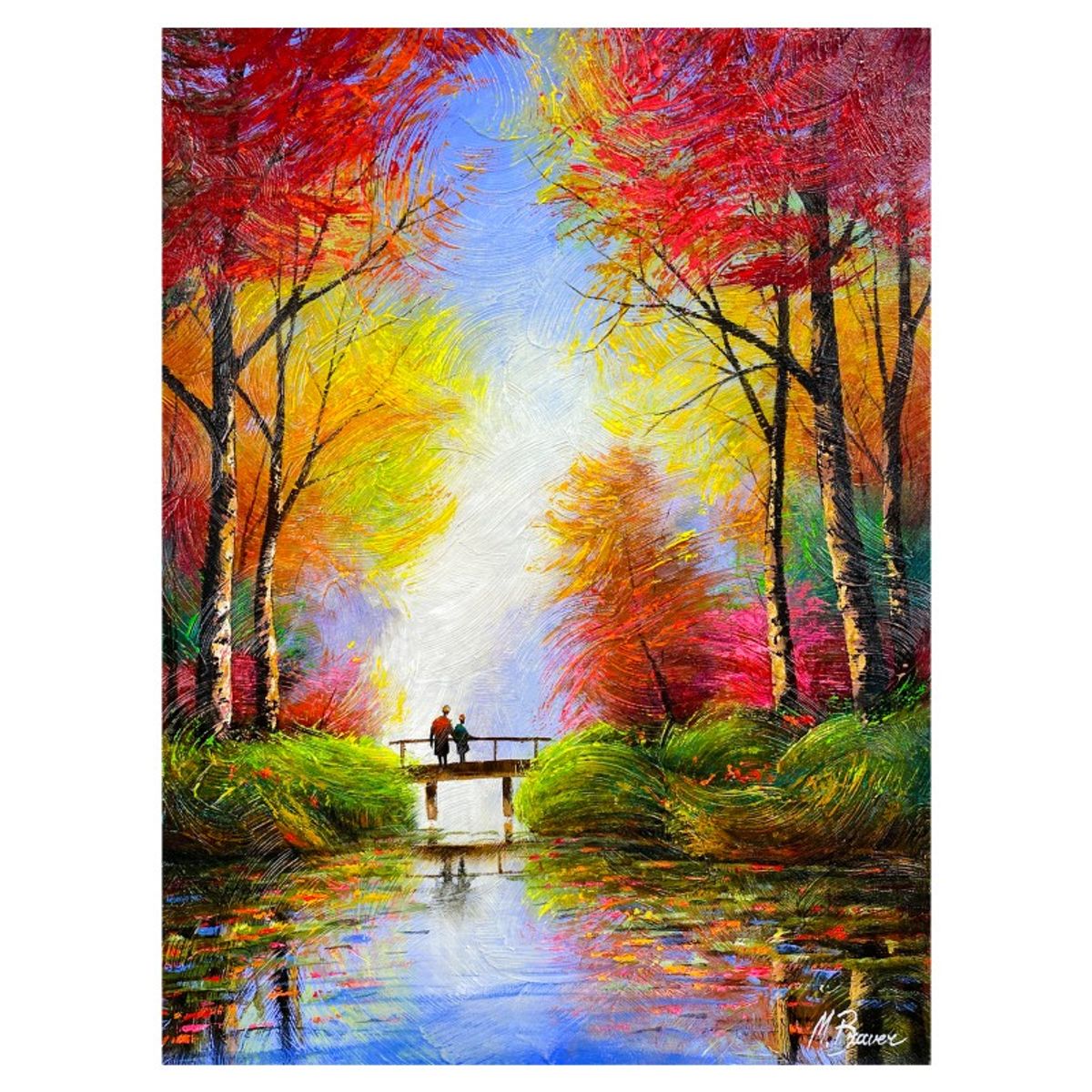 Mark Braver, Original Acrylic Painting on Canvas, Hand Signed with Letter of Authenticity.