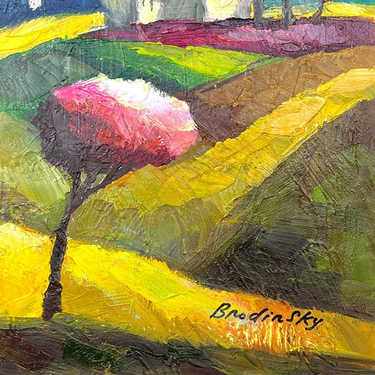 Slava Brodinsky Hand Signed Original Painting on Canvas with Letter of Authenticity.