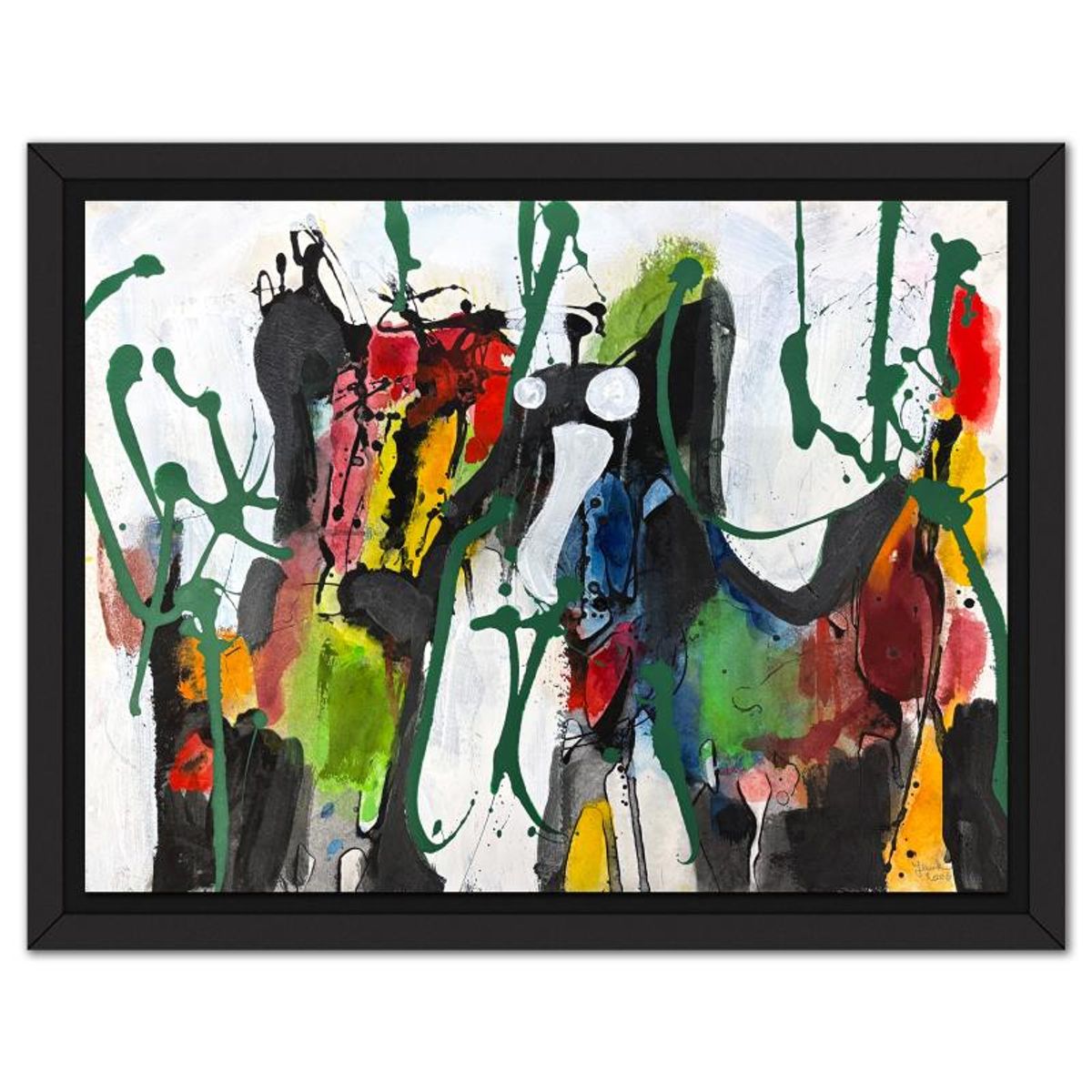 Jenik Cook, Framed Hand Signed Original Painting with Letter of Authenticity.