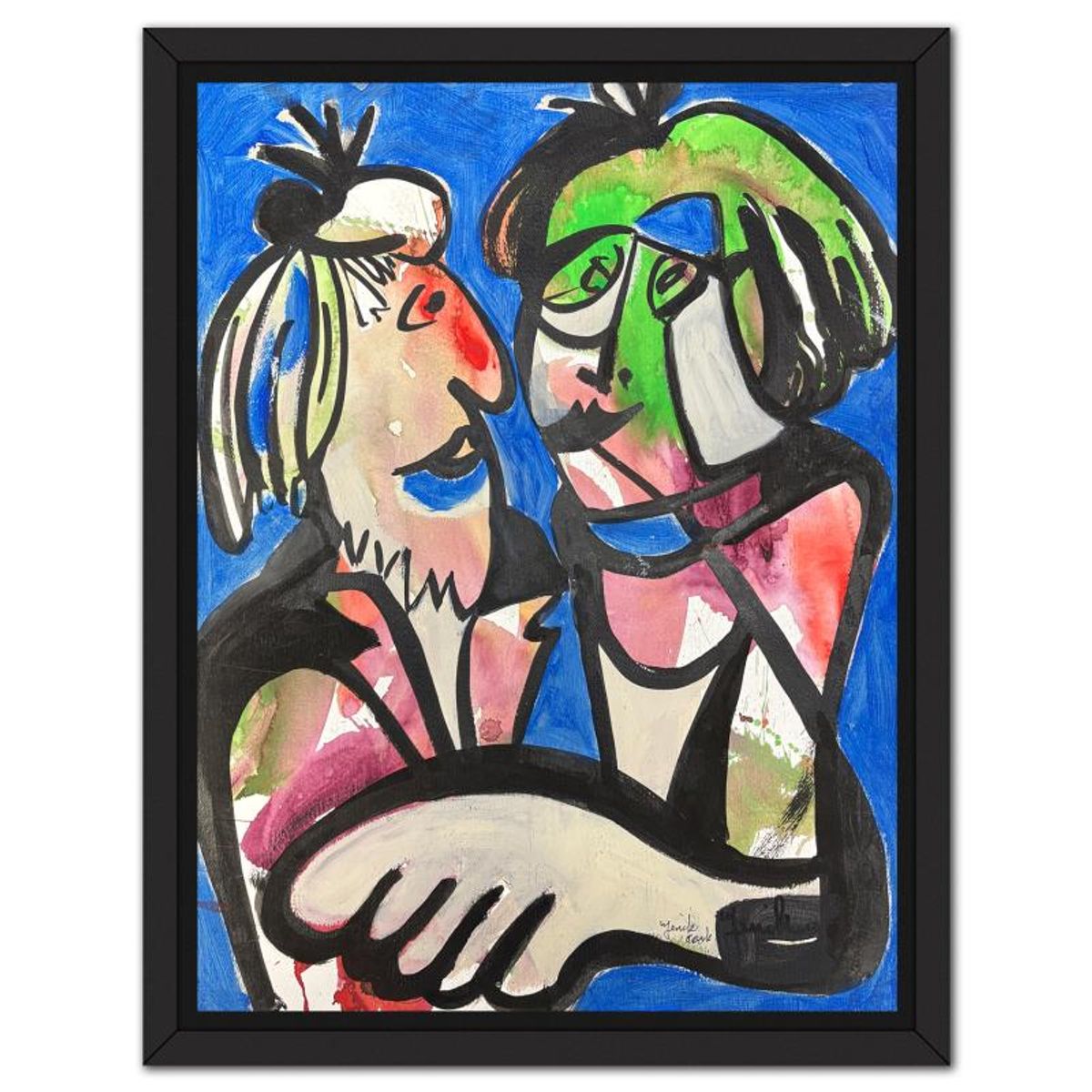 Jenik Cook, Framed Hand Signed Original Painting with Letter of Authenticity.