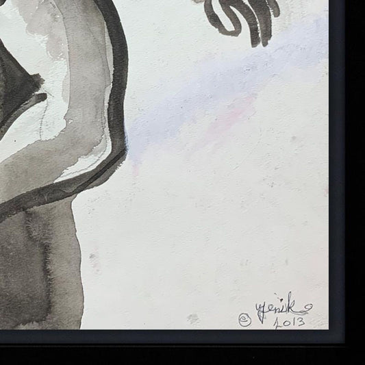 Jenik Cook, Framed Hand Signed Original Painting with Letter of Authenticity.