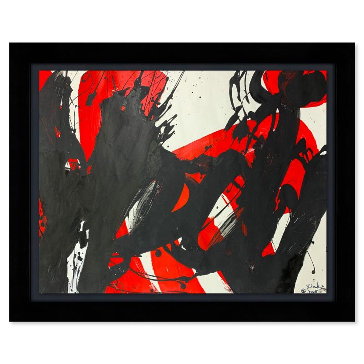 Jenik Cook, Framed Hand Signed Original Painting with Letter of Authenticity.