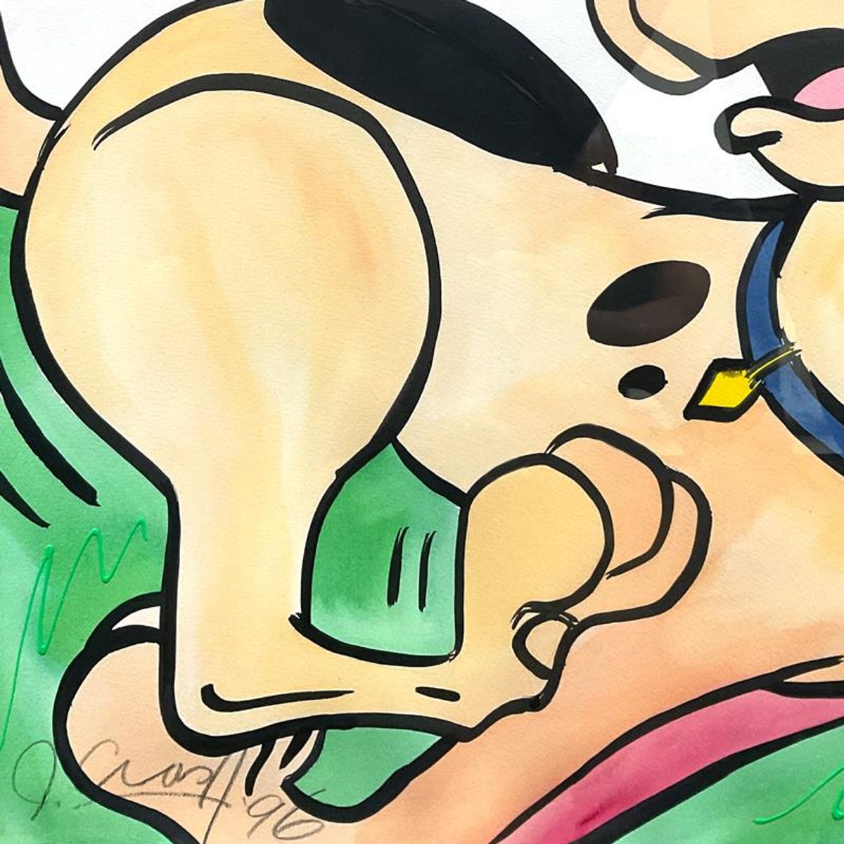 Crash, Framed Original Painting (37" x 49"), Dated 1996 and Hand Signed with Letter of Authenticity.