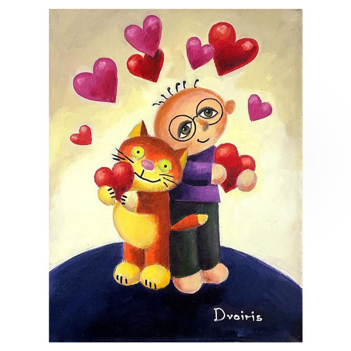 Yulia Dvoiris, Original Painting on Canvas, Hand Signed with Letter of Authenticity.