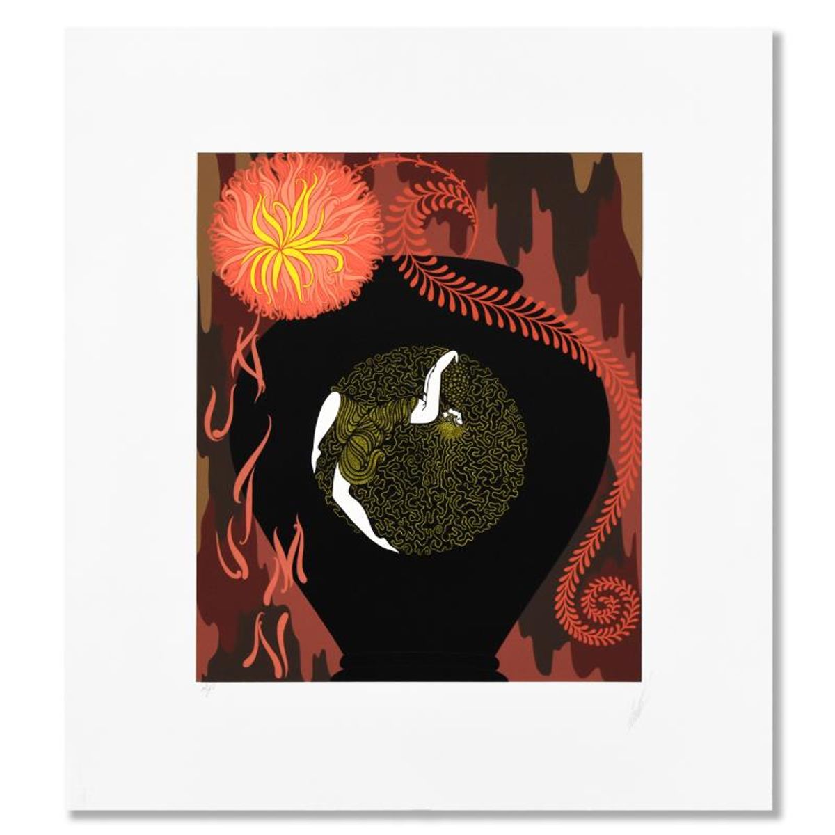 Erte (1892-1990), "Autumn Song" Limited Edition Serigraph from an AP Edition, Hand Signed with Letter of Authenticity